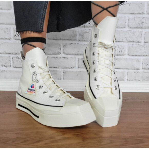 ⭐Converse Chuck 70 De Luxe Squared Hi Sz 8 Women's Shoes Sneakers White A06436C - Picture 11 of 11